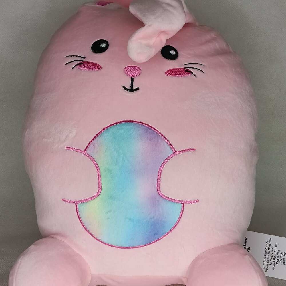 2 Scoops Tie Dye Egg Bunny New 2021 Easter soft Plush Pillow 12'' x 18'' 